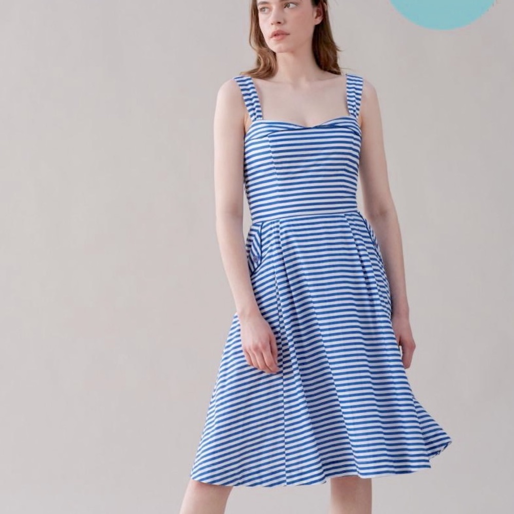 Emily and Fin Pippa Blue Stripe Dress